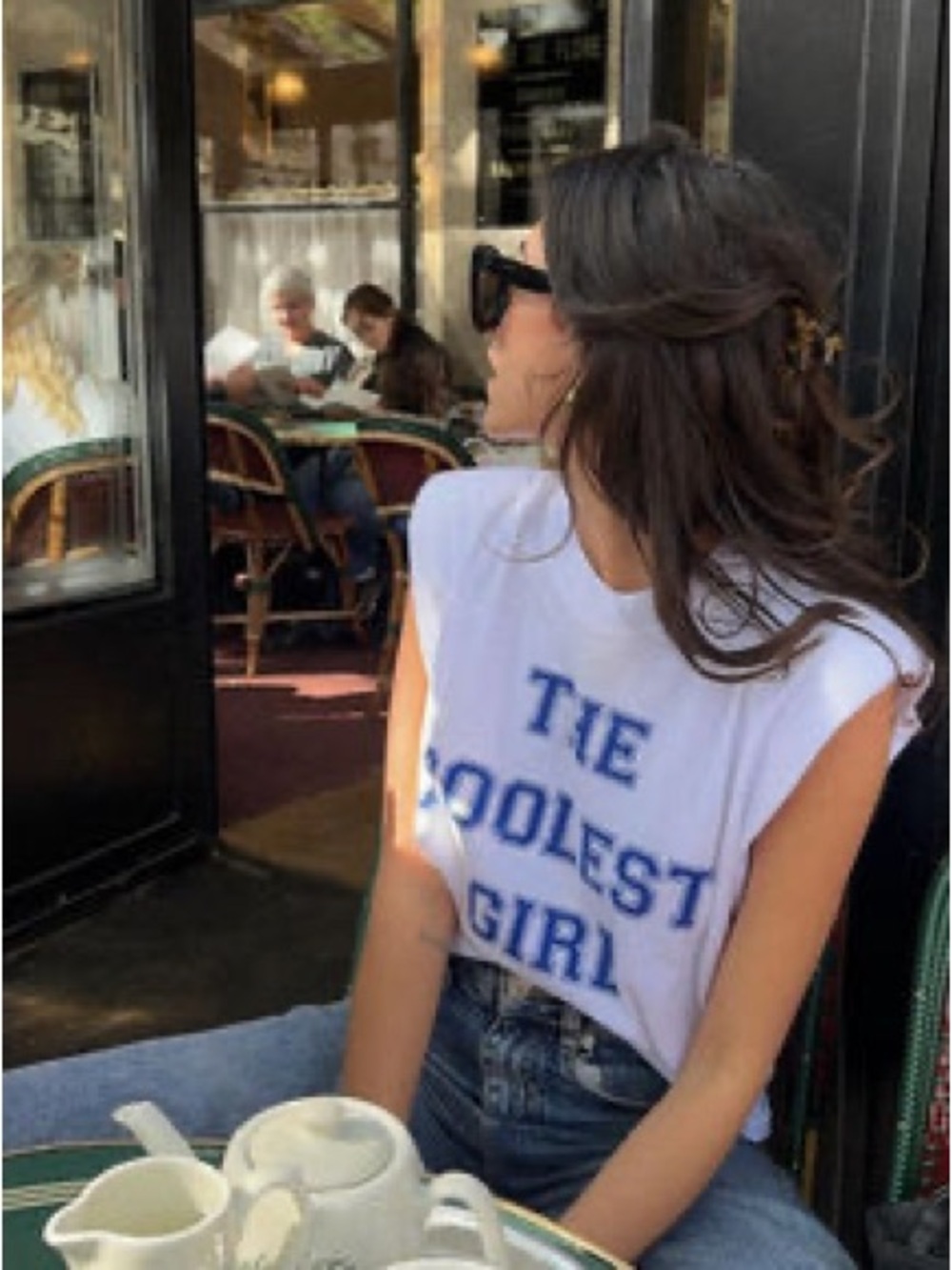 Berenice - Sleeveless White Graphic Tank - The Coolest Girl